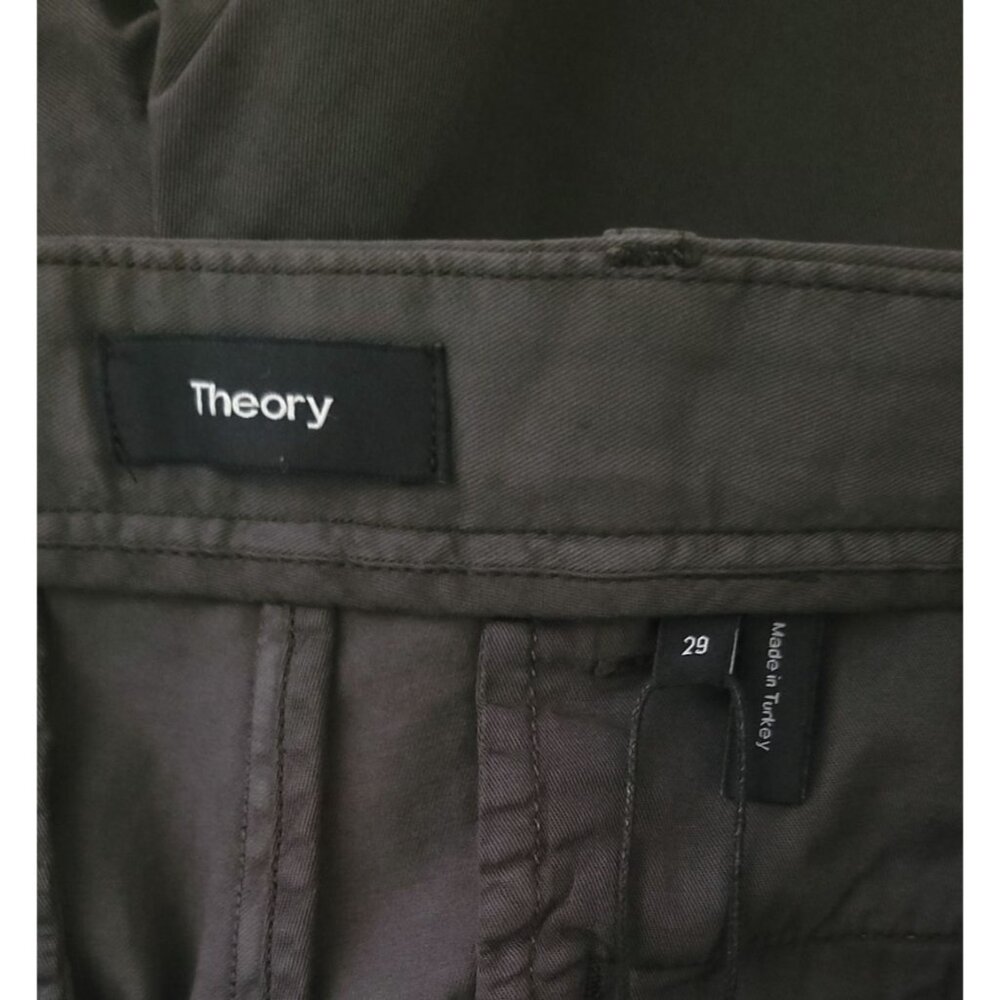 NWT Theory ZAINE Ash Gray Cotton Blend Stretch Flat Front Shorts Men's 29 x 7 - Picture 3 of 7